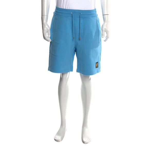 Belstaff drawstring sweat shorts Size medium New Horizon Blue cotton‎ fleece - Picture 10 of 10